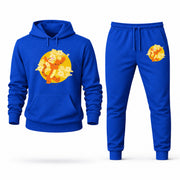 Men's Tigger Hoodie Joggers Set - Blue digital placement mockup