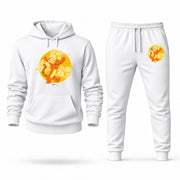 Men's Tigger Hoodie Joggers Set - White digital placement mockup