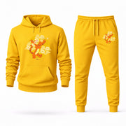 Men's Tigger Hoodie Joggers Set - Yellow digital placement mockup