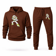 Men's Toy Story Hoodie Joggers Set - Brown digital placement mockup