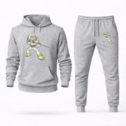 Men's Toy Story Hoodie Joggers Set - Grey digital placement mockup