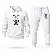 Men's Transformers Autobot & Decepticon Hoodie Joggers Set - White digital placement mockup