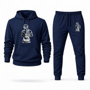 Men's Tupac Hoodie Joggers Set - Navy digital placement mockup