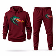 Men's UAB Hoodie Joggers Set - Burgundy digital placement mockup