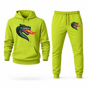 Men's UAB Hoodie Joggers Set - Lime Green digital placement mockup