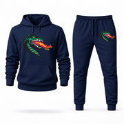 Men's UAB Hoodie Joggers Set - Navy digital placement mockup