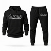 Men's Ultron Hoodie Joggers Set - Black digital placement mockup