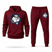 Men's UNC Asheville Hoodie Joggers Set - Burgundy digital placement mockup