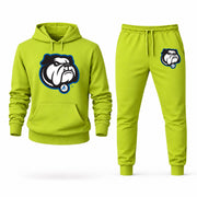 Men's UNC Asheville Hoodie Joggers Set - Lime Green digital placement mockup