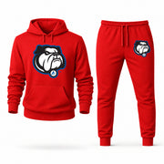 Men's UNC Asheville Hoodie Joggers Set - Red digital placement mockup