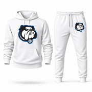 Men's UNC Asheville Hoodie Joggers Set - White digital placement mockup