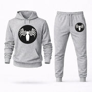 Men's Venom Hoodie Joggers Set - Grey digital placement mockup