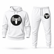 Men's Venom Hoodie Joggers Set - White digital placement mockup