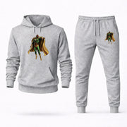 Men's Vision Hoodie Joggers Set - Grey digital placement mockup