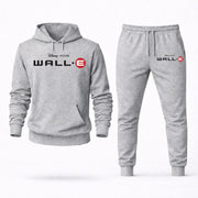 Men's WALL-E Hoodie Joggers Set - Grey digital placement mockup