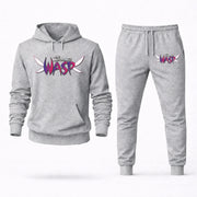 Men's Wasp Hoodie Joggers Set - Grey digital placement mockup