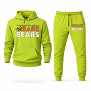 Men's We Bare Bears Hoodie Joggers Set - Lime Green digital placement mockup