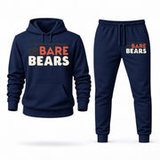 Men's We Bare Bears Hoodie Joggers Set - Navy digital placement mockup