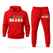 Men's We Bare Bears Hoodie Joggers Set - Red digital placement mockup