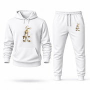 Men's Wile E Coyote Hoodie Joggers Set - White digital placement mockup