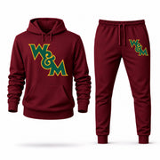 Men's William & Mary Hoodie Joggers Set - Burgundy digital placement mockup