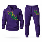 Men's William & Mary Hoodie Joggers Set - Purple digital placement mockup
