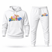 Men's Winnie the Pooh Hoodie Joggers Set - White digital placement mockup