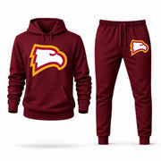Men's Winthrop Hoodie Joggers Set - Burgundy digital placement mockup