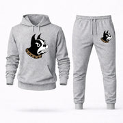Men's Wofford Hoodie Joggers Set - Grey digital placement mockup