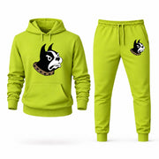 Men's Wofford Hoodie Joggers Set - Lime Green digital placement mockup