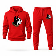 Men's Wofford Hoodie Joggers Set - Red digital placement mockup
