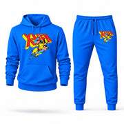 Men's Wolverine Hoodie Joggers Set - Azure digital placement mockup