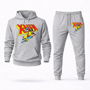 Men's Wolverine Hoodie Joggers Set - Grey digital placement mockup