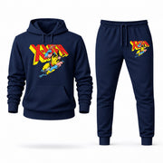 Men's Wolverine Hoodie Joggers Set - Navy digital placement mockup
