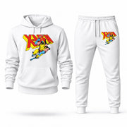Men's Wolverine Hoodie Joggers Set - White digital placement mockup