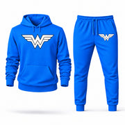 Men's Wonder Woman Hoodie Joggers Set - Azure digital placement mockup