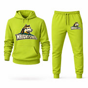 Men's Wright State Hoodie Joggers Set - Lime Green digital placement mockup
