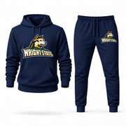 Men's Wright State Hoodie Joggers Set - Navy digital placement mockup