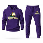 Men's Wright State Hoodie Joggers Set - Purple digital placement mockup