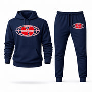 Men's Wu Tang Clan Hoodie Joggers Set - Navy digital placement mockup