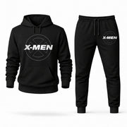 Men's X-Men Hoodie Joggers Set - Black digital placement mockup