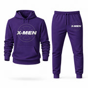 Men's X-Men Hoodie Joggers Set - Purple digital placement mockup