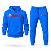 Men's Yamaha Motor Hoodie Joggers Set - Azure digital placement mockup