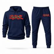 Men's Yu-Gi-Oh Hoodie Joggers Set - Navy digital placement mockup