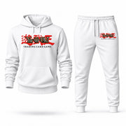 Men's Yu-Gi-Oh Hoodie Joggers Set - White digital placement mockup