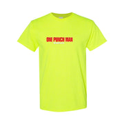Men's One Punch Man Cotton T-Shirt - Safety Green