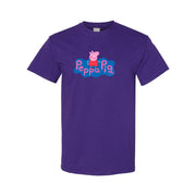 Men's Peppa Pig Cotton T-Shirt - Purple