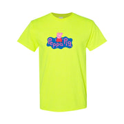 Men's Peppa Pig Cotton T-Shirt - Safety Green