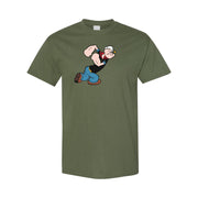 Men's Popeye Cotton T-Shirt - Army Green