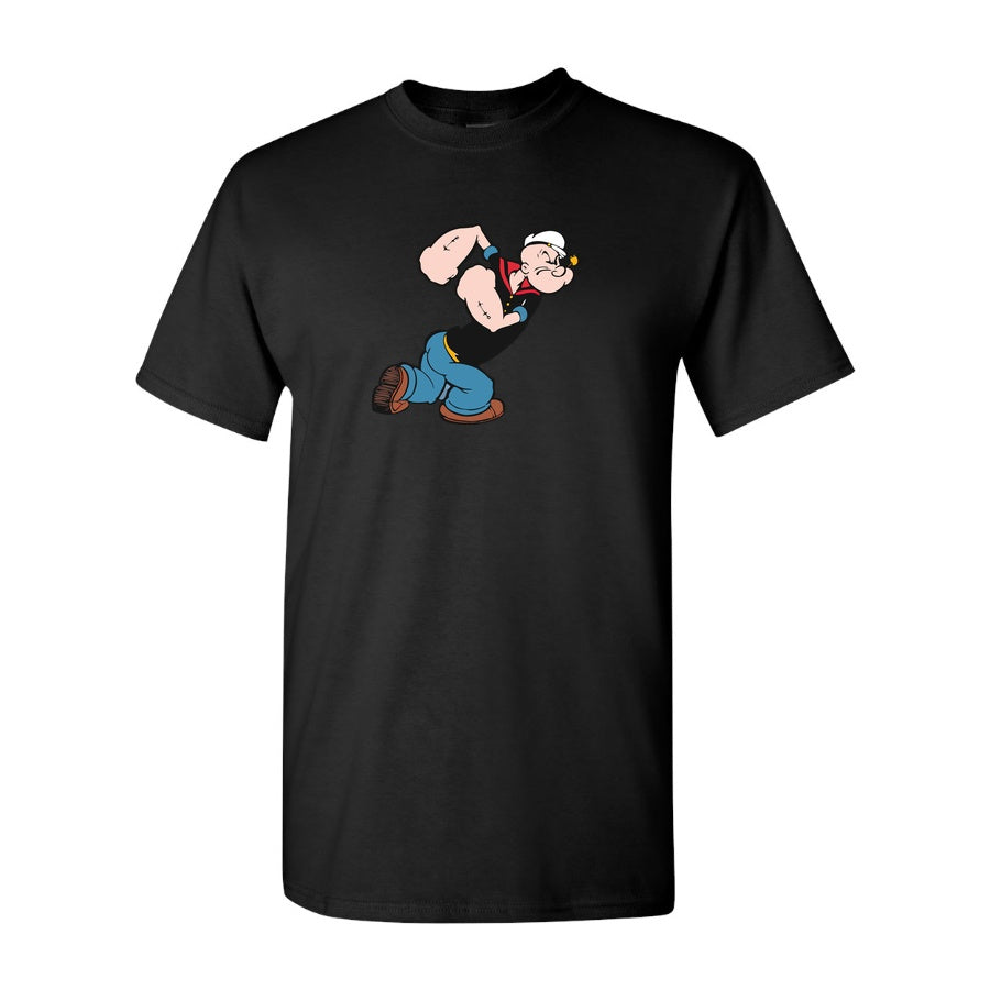 Men's Popeye Cotton T-Shirt - Black